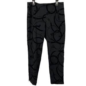 Chicos Womens Horse Bridle Pull On Stretch Velvet Equestrian Pants 2.5 Ankle 14